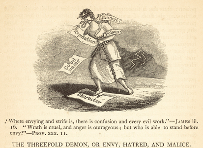 The Threefold Demon, or Envy, Hatred, and Malice (engraving)