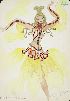 Kretai Tancosno, 1928 (w/c on paper)