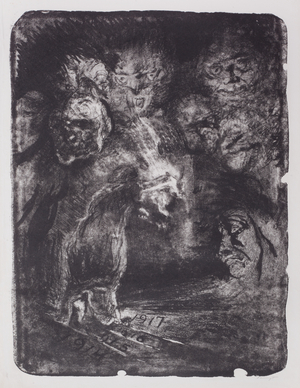 Visions Plate 1: The March into the Unknown, 1917 (lithograph)
