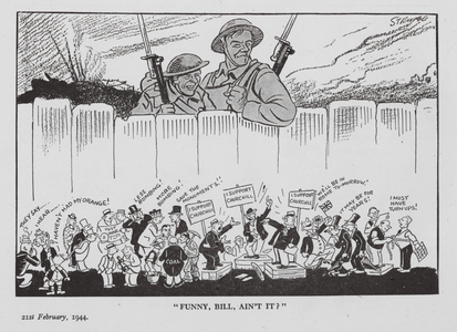 Strube WW2 cartoon (litho)