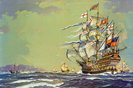 Henri Grace A Dieu, or the Great Harry (colour litho)