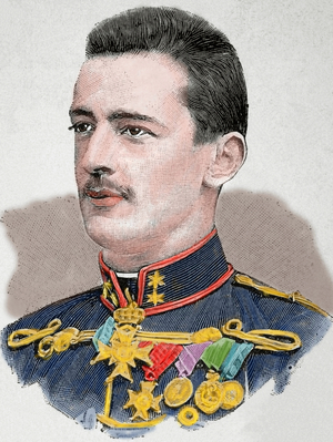 Marie Armand Patrice de Mac Mahon (1855-1927) 2nd duke of Magenta. French military (colour engraving)