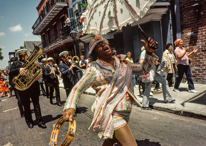 Andrew Hall Society Brass in French Quarter, 1983 (photo)