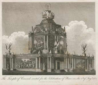 Temple of Concord erected for the Peace of 1814 (engraving)