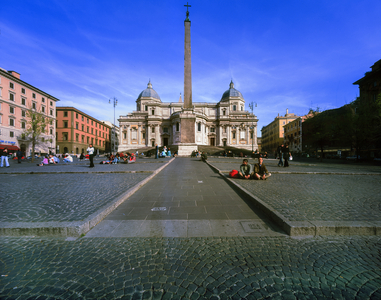 Contemporary architecture : General view of the square - Restructuring of Santa Maria Maggiore area, Rome, Italy