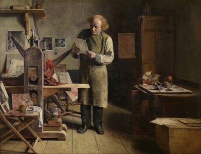The Plate Printer (oil on canvas)