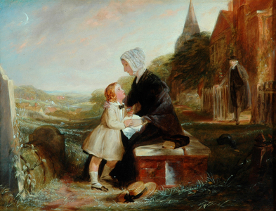 His Father's Grave (oil on panel)