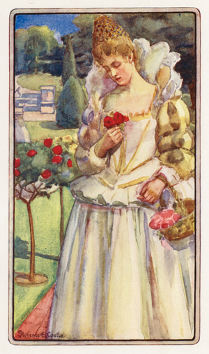 Upon Roses (colour litho)