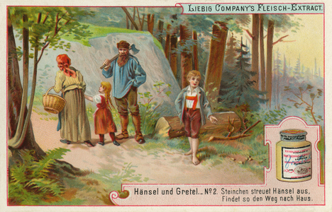 'Hansel and Gretel' by the Brothers Grimm, Liebig Card, 1896 (print)