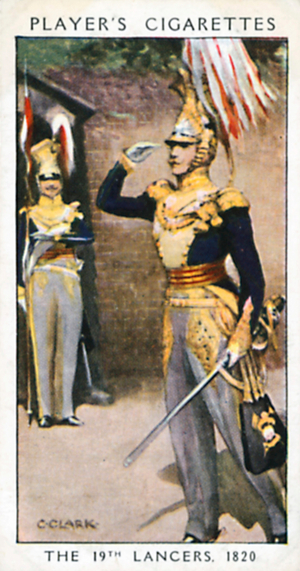 The 19th Lancers, 1820 (colour litho)