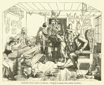 Interieur d'une maison tyrolienne (engraving)