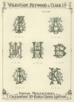 GAF, GAG, JRM, GAH, JSB, GAJ, GAK (chromolitho)