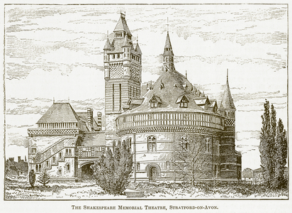 The Shakespeare Memorial Theatre, Stratford-on-Avon (engraving)