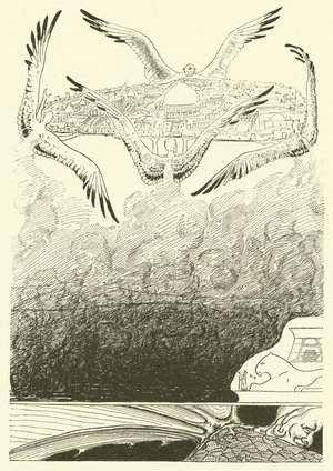 The Four Gull-winged Djinns (engraving)