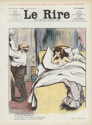Illustration for Le Rire (colour litho)