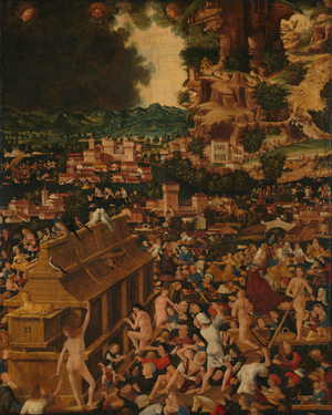 The Flood, 1450 (oil on panel)