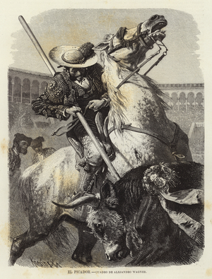 The Picador - picture of Alejandro Wagner (engraving)