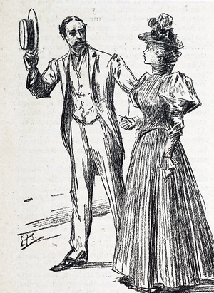 Male raising his hat, 1883