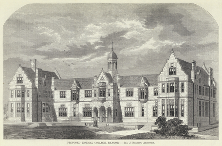 Proposed Normal College, Bangor (engraving)