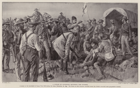 A gleam of sunshine between the storms (litho)