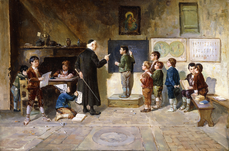 The Schoolroom,  (oil on canvas)