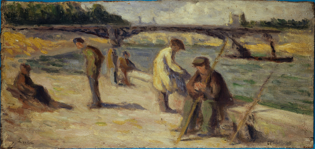 The Quai Malaquais riverbank, before 1936 (oil on wood)