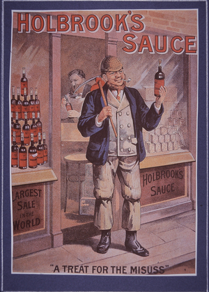 Holbrook's Sauce advert, c.1890 (colour litho)