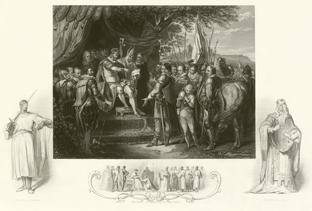 King John signing Magna Charta (engraving)