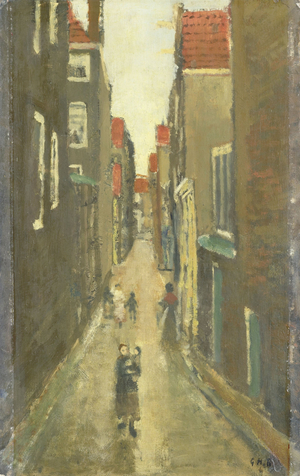 The Baanbrugsteeg, Amsterdam, 1905 (oil on panel)