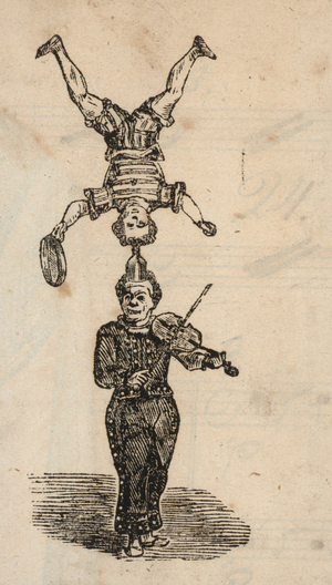Circus acrobats (engraving)