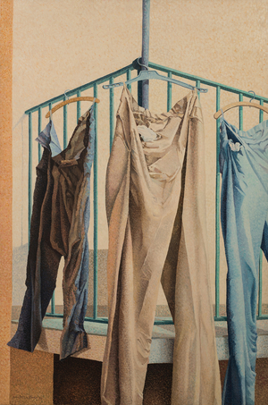 Hanging trousers, 1984 (oil on canvas)