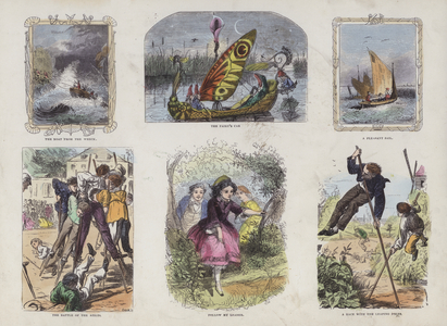 Page from the Attractive Picture Book (coloured engraving)