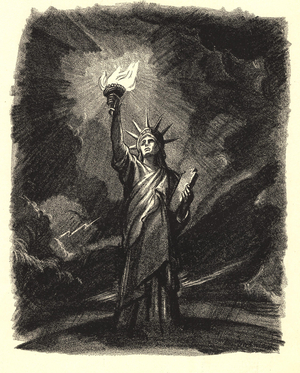 Statue of Liberty Magazine Plate, USA, 1930s