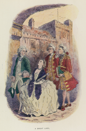 Illustration for The Virginians by Thackeray (litho)