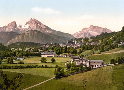 Berchtesgaden from Malerhugel, Upper Bavaria, Germany