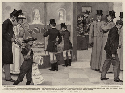 Their First Season, the Joys of London Life (litho)