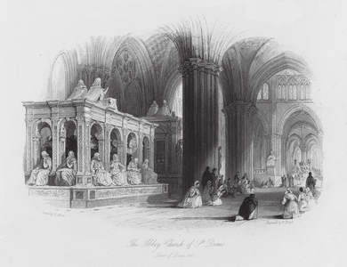 The Abbey Church of St Denis, Tomb of Louis XII (engraving)