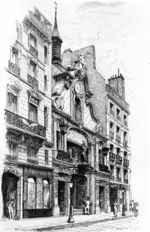 headquarters of French daily newspaper Le Figaro in Paris, engraving c.1890