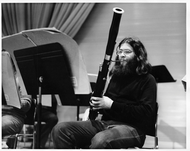 Andrew Stiller, composer playing bassoon, 1971-2