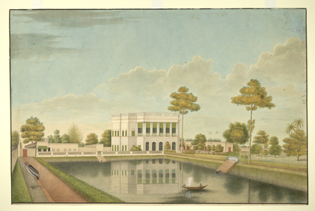 Add Or 488 Calcutta house surrounded by a garden with tank and out-houses, 1845 (w/c on paper)