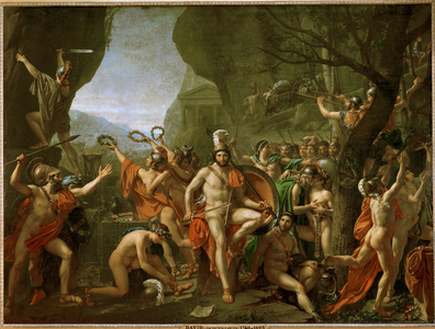 Leonidas at the Thermopylae, 1814 (oil on canvas)