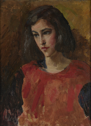 Portrait of a girl	 (oil on canvas)
