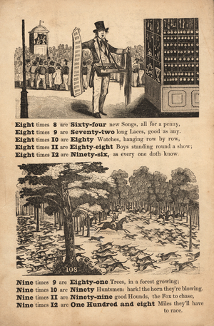 Illustration for Grandmamma Easys Merry Multiplication (engraving)