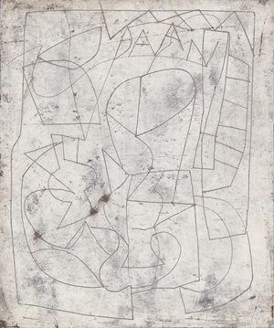 Untitled (Aan) (pencil and oil on board)