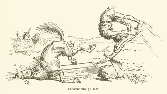 Ploughing, 51 BC (engraving)