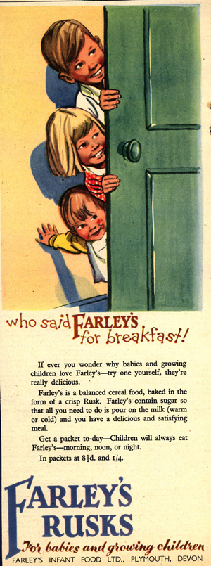 Farley's Magazine, advert, UK, 1950s