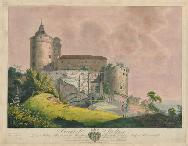 Bergfeste Stolpen, c.1800 (coloured engraving)