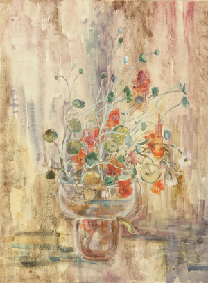 Still Life with Flowers in Jug, 1979 (gouache on paper)