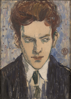 Edward McKnight Kauffer, c.1915 (oil on panel)