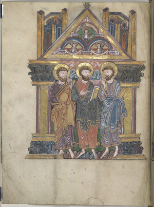 Saints on benedictional page